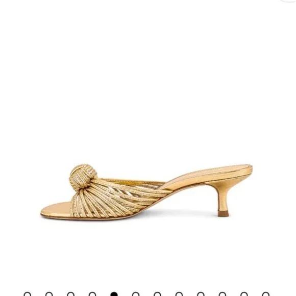Larroude The Valerie Mule in Gold Metallic